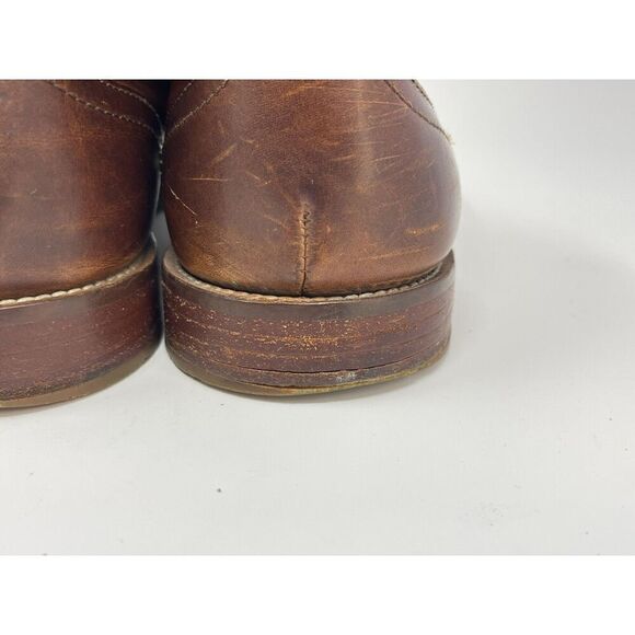 J. Shoes Monarch Brown Leather Lace-Up Plain Toe Shoes Chukka Boots Men\'s US 9.5 main image 4